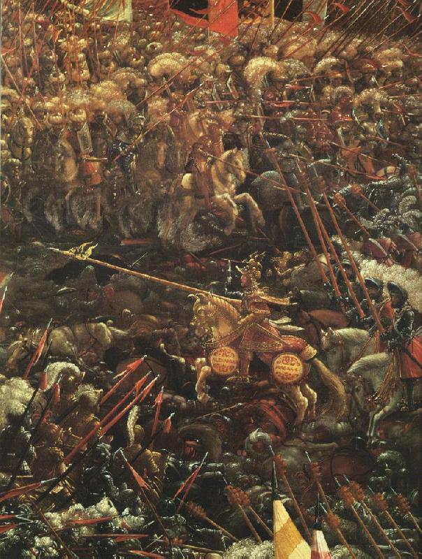ALTDORFER, Albrecht The Battle of Alexander (detail)  vcvv Sweden oil painting art